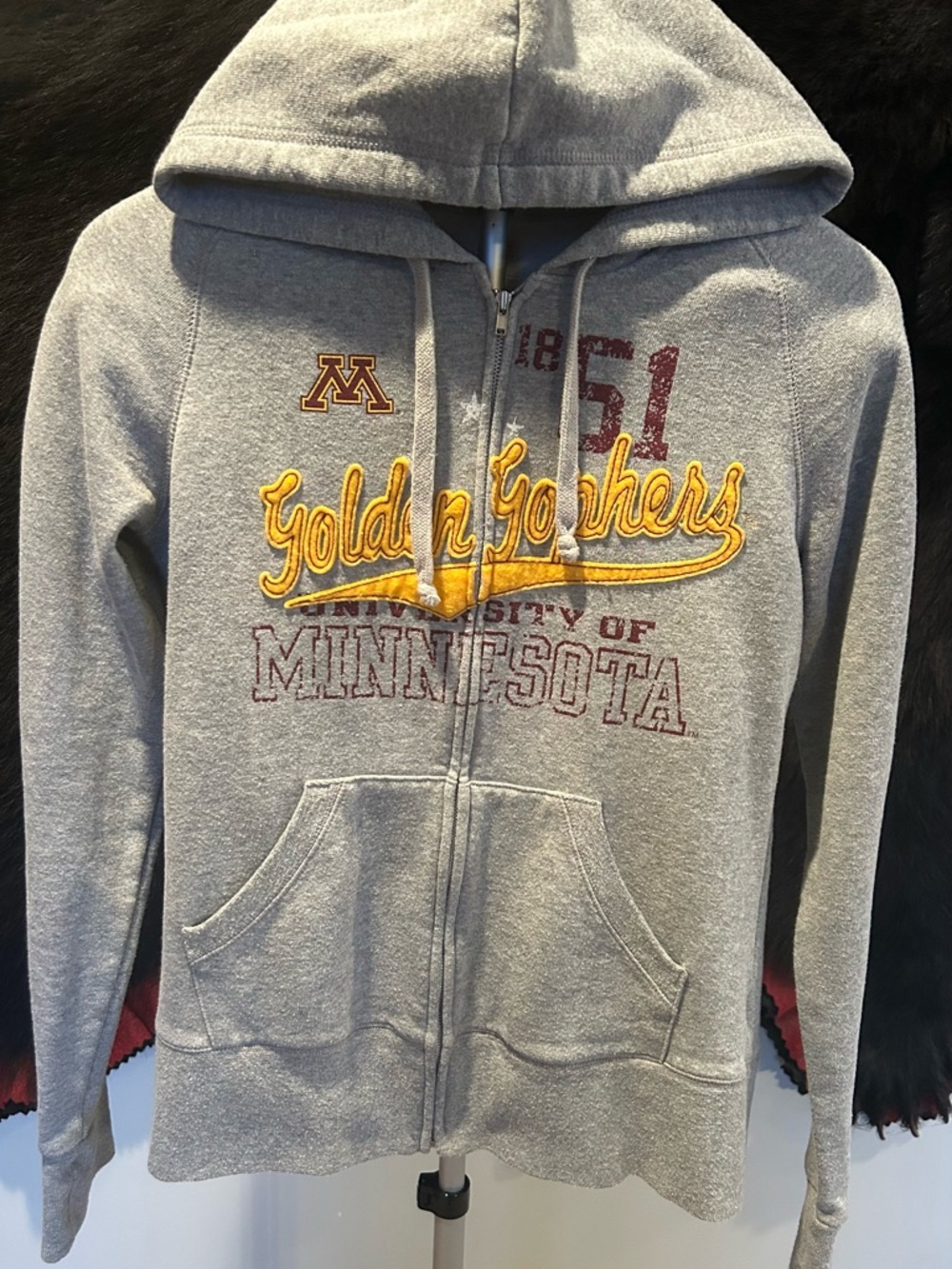 University of Minnesota Golden Gophers Gray Zip Hoodie
